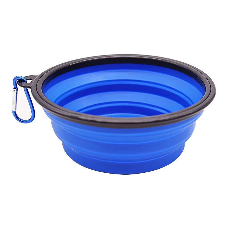 Pet Folding Silicone Bowl Large Outdoor Pet Travel Bowl Collapsible Dog Food Bowl Water Portable Puppy Food Container Feeder
