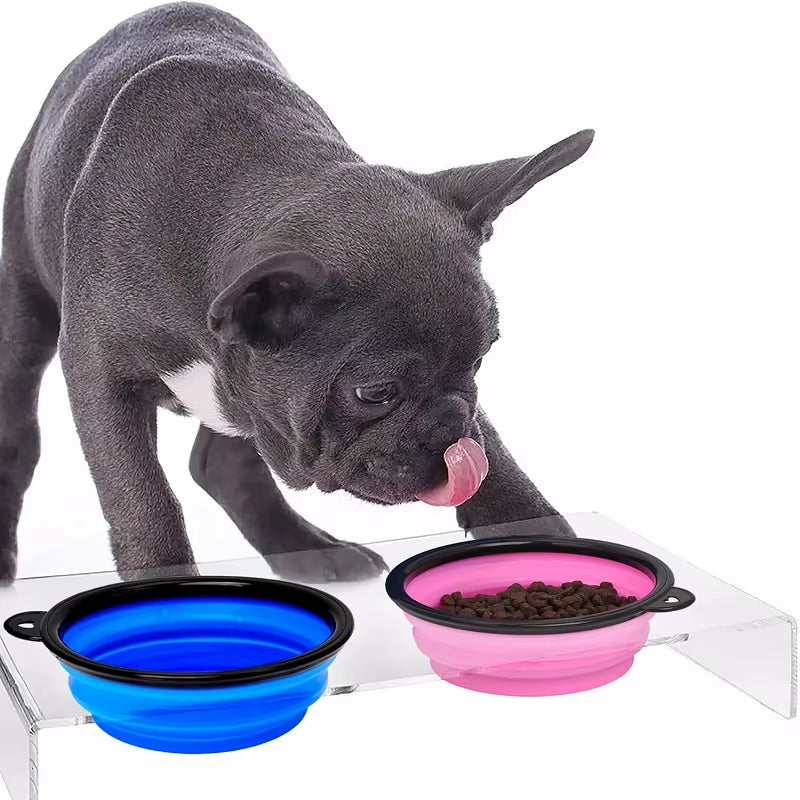 Pet Folding Silicone Bowl Large Outdoor Pet Travel Bowl Collapsible Dog Food Bowl Water Portable Puppy Food Container Feeder