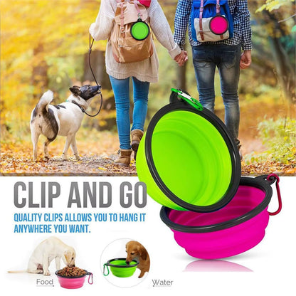 1PC Folding Silicone Dog Bowl Outfit Portable Travel Bowl for Dog Feeder Utensils Small Mudium Dog Bowls Pet Accessories