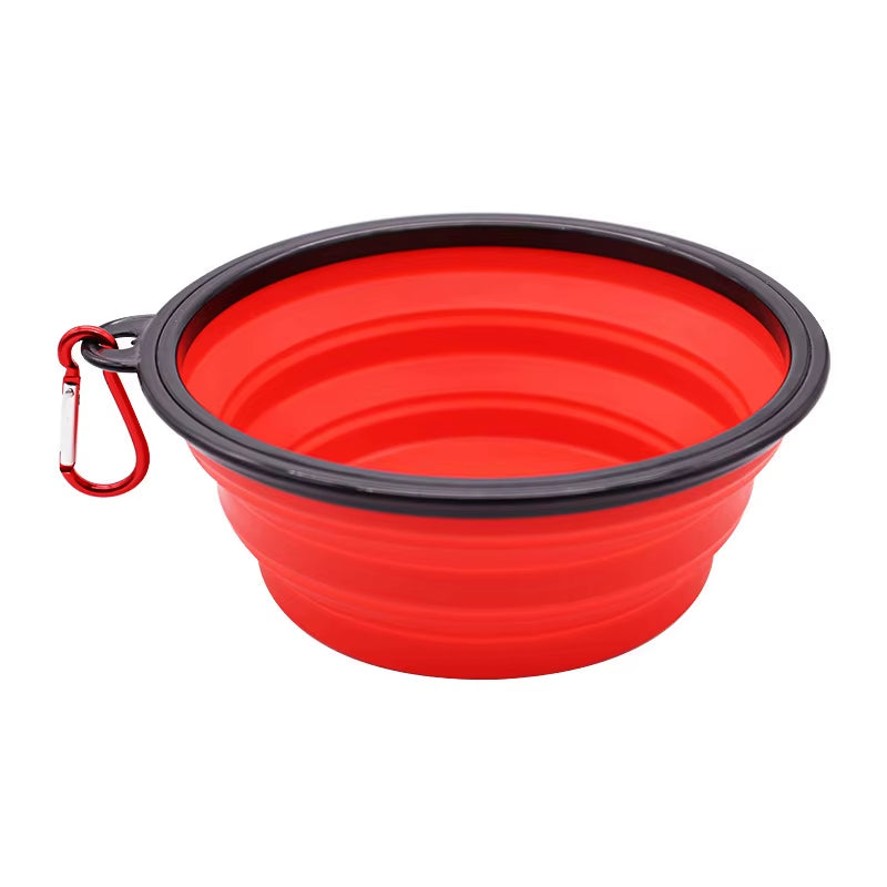 Pet Folding Silicone Bowl Collapsible Dog Food Bowl Water Large Outdoor Pet Travel Bowl Portable Puppy Food Container Feeder