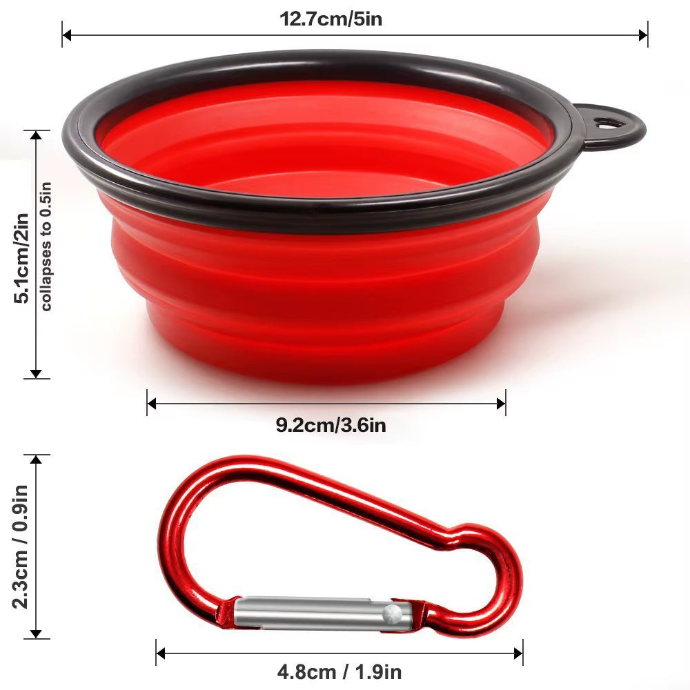 1PC Folding Silicone Dog Bowl Outfit Portable Travel Bowl for Dog Feeder Utensils Small Mudium Dog Bowls Pet Accessories