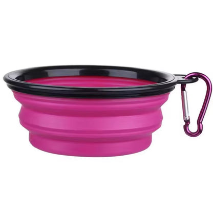 Pet Folding Silicone Bowl Large Outdoor Pet Travel Bowl Collapsible Dog Food Bowl Water Portable Puppy Food Container Feeder