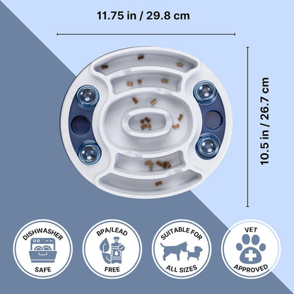 Slide & Feed Dog Activity Interactive Toy, Level 1 Food Puzzle Game, Brain Teasing Treat Dispenser, IQ and Mental Development Toy for Smart Dogs, Enrichment Toy for Boredom Busting