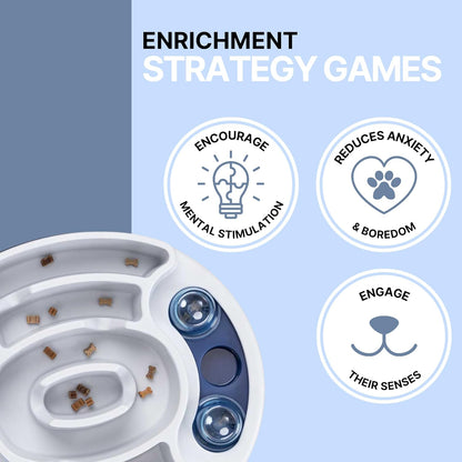 Slide & Feed Dog Activity Interactive Toy, Level 1 Food Puzzle Game, Brain Teasing Treat Dispenser, IQ and Mental Development Toy for Smart Dogs, Enrichment Toy for Boredom Busting